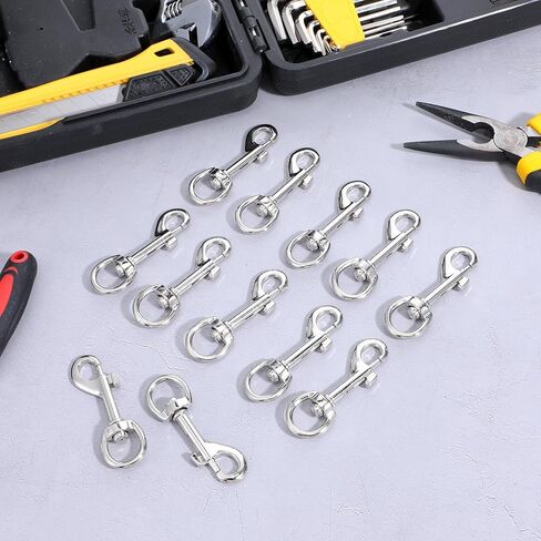 50 Pcs 2.68 Inch Swivel Snap Hooks for Dog Leash, Heavy Duty Flag Clasp Single Ended Swivel Clips, Multipurpose Dog Leashs Clip Bolt Snap for Keychain Camera Strap Linking Pet Leash in Kuwait