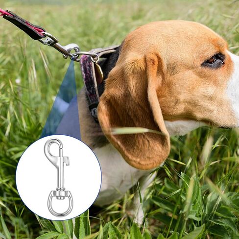 50 Pcs 2.68 Inch Swivel Snap Hooks for Dog Leash, Heavy Duty Flag Clasp Single Ended Swivel Clips, Multipurpose Dog Leashs Clip Bolt Snap for Keychain Camera Strap Linking Pet Leash in Kuwait