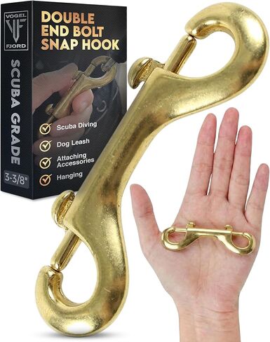 Eye Bolt Snap Scuba Grade Solid Brass 3-3/8" Double Ended Snap Hook Clip in Kuwait