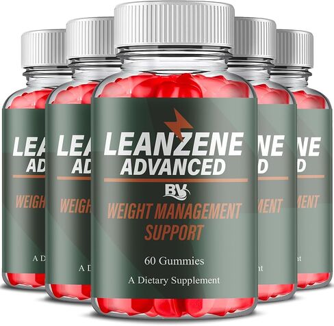 BLUE VIBE LeanZene Advanced Keto ACV Gummies, Lean Zene Advanced Natural Keto Wellness Support Formula Gummies, LeanZene Keto ACV & Overall Health Support Supplement (5 Pack - 300 Gummies) in Kuwait