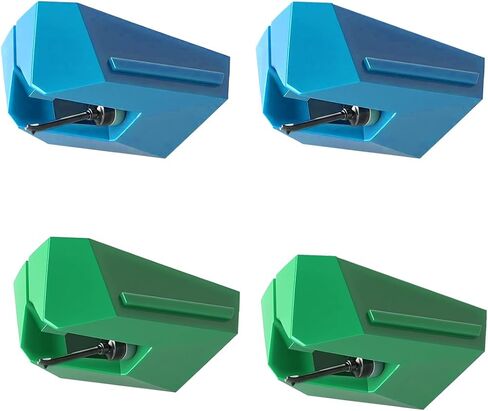 2 Pack Replacement Stylus for Audio-Technica AT-VM95E Cartridge, Needles Compatible with AT-LP120X, AT-LP3XBT, AT-LPW40, AT-LPW50, AT-LP5X & AT-LP8X Turntables (Green-2) in Kuwait