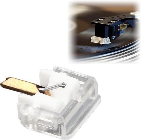Diamond Needle Stylus Replacement for SHURE M44-7 N44-7 M44-3 M55E, DUAL DN305 DN306 M44G, GARRARD N44-7 Cartridge Turntable Phonograph Vinyl Record Player Accessories (WHITE) in Kuwait