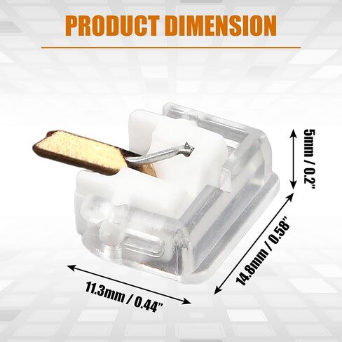 Diamond Needle Stylus Replacement for SHURE M44-7 N44-7 M44-3 M55E, DUAL DN305 DN306 M44G, GARRARD N44-7 Cartridge Turntable Phonograph Vinyl Record Player Accessories (WHITE) in Kuwait