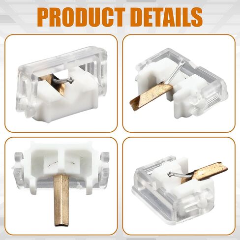 Diamond Needle Stylus Replacement for SHURE M44-7 N44-7 M44-3 M55E, DUAL DN305 DN306 M44G, GARRARD N44-7 Cartridge Turntable Phonograph Vinyl Record Player Accessories (WHITE) in Kuwait