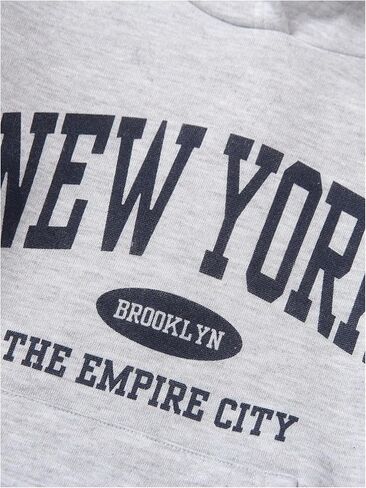 Girl's New York Graphic Cute Hoodie Sweatshirts Long Sleeve Casual Preppy Pullover Tops in Saudi Arabia