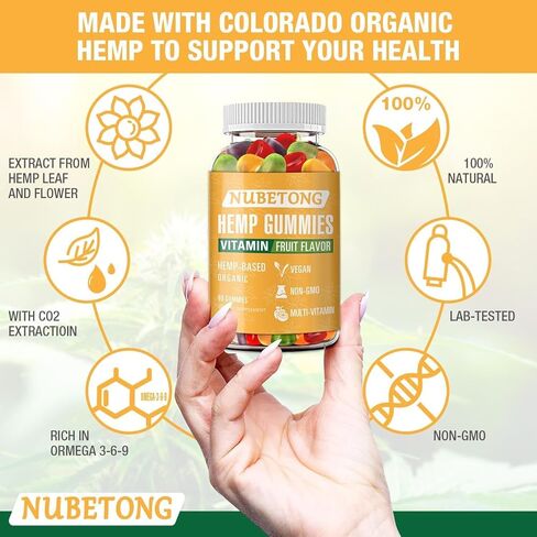 Hemp Gummies High Potency Extra Strength Hemp Oil Extract Organic Edible Gummy Supplement for Adult Gummy for Sleep, Pain, Anxiety in Kuwait