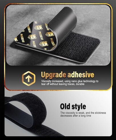 12 Sets Industrial Strength Hook and Loop Strips with Super Adhesive Heavy Duty, 3.6"x2"/3.15"x1.18"/ 2" Double-Sided Adhesive Strip, Heat Resistant Waterproof, Car Mats Outdoor or Indoor Use in Saudi Arabia