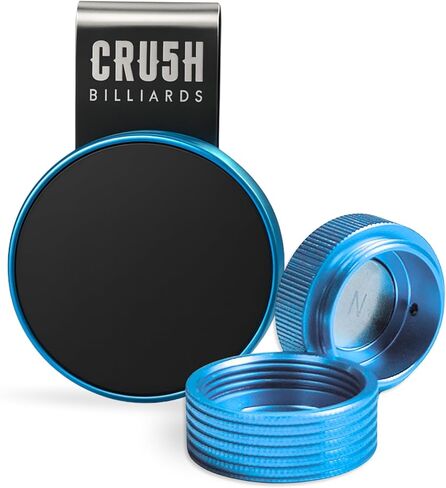 Magnetic Chalk Holder with Lid & Belt Clip – Round Billiard Pool Cue Chalk Holder with Strong Magnet, Portable Snooker Chalk Case for Players in Kuwait