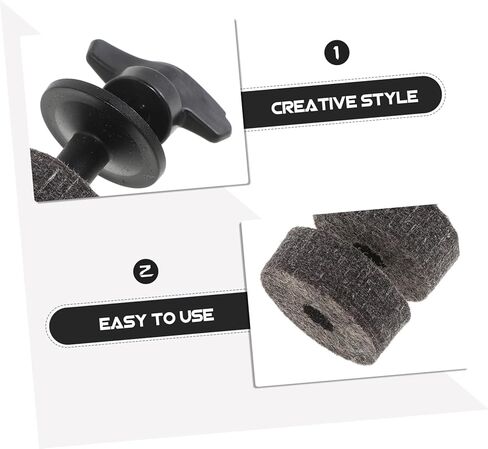 DECHOUS 2set Cymbal Felt Pads Plastic Bracket and Wing Nut Accessories for Drum Kit Lightweight Versatile Cymbal Stand Components in Saudi Arabia