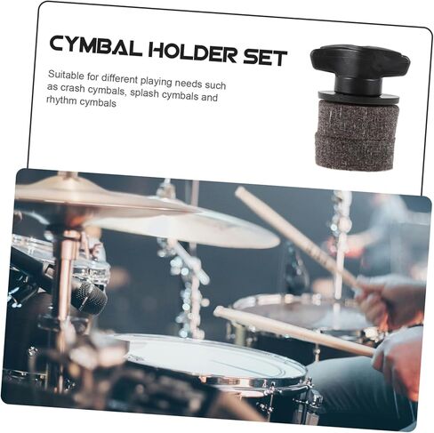 DECHOUS 2set Cymbal Felt Pads Plastic Bracket and Wing Nut Accessories for Drum Kit Lightweight Versatile Cymbal Stand Components in Saudi Arabia