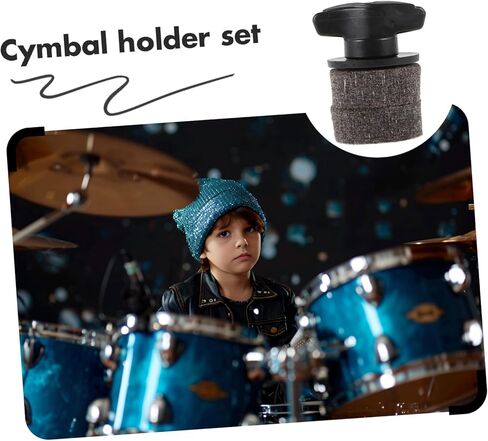 DECHOUS 2set Cymbal Felt Pads Plastic Bracket and Wing Nut Accessories for Drum Kit Lightweight Versatile Cymbal Stand Components in Saudi Arabia