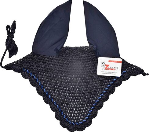 Horse Ear Bonnet for Horses – Breathable Crochet Riding Bonnet with Stretch Lycra Ears, 29 Colors to Match Your Tack, Pony Cob Full X-Full Equestrian Zainee Sports (Pink, Horse/Full) in Saudi Arabia