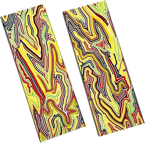 2-Piece Set Knife Handle Scales Resin Inlay Grip Material(67X4.5X0.6CM) in Saudi Arabia