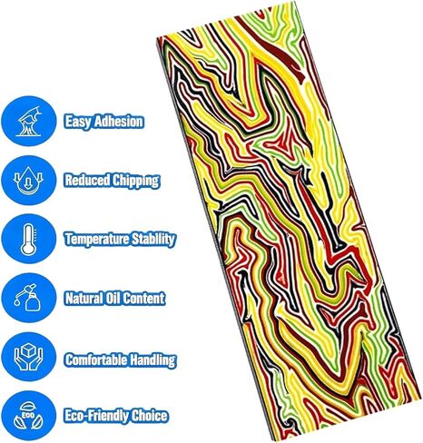 2-Piece Set Knife Handle Scales Resin Inlay Grip Material(67X4.5X0.6CM) in Saudi Arabia
