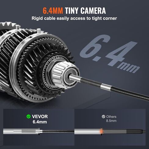 SucceBuy Articulating Borescope Camera with Light Two-Way Articulated Endoscope Inspection with 6.4mm Tiny Lens 5" 1080P Screen in Saudi Arabia