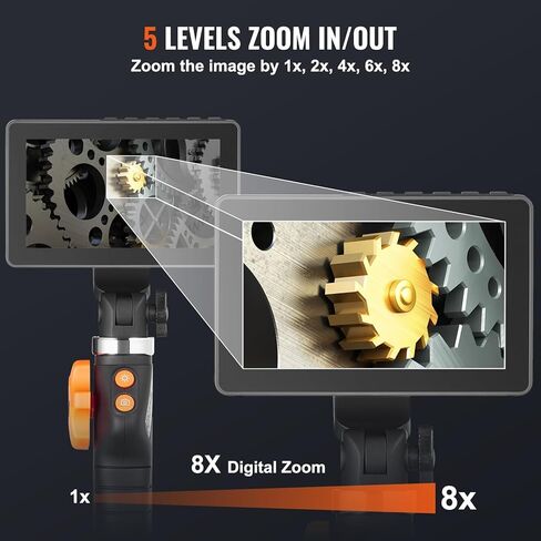 SucceBuy Articulating Borescope Camera with Light Two-Way Articulated Endoscope Inspection with 6.4mm Tiny Lens 5" 1080P Screen in Saudi Arabia