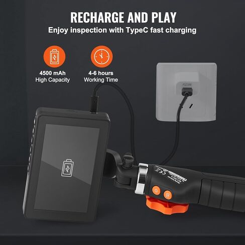 SucceBuy Articulating Borescope Camera with Light Two-Way Articulated Endoscope Inspection with 6.4mm Tiny Lens 5" 1080P Screen in Saudi Arabia