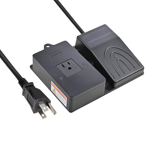 iKKEGOL Foot Pedal Power Switch Outlet, Self-Locking ON/Off Toggle Socket, 6.5ft Cable with 3-Prong Plug, 250V 10A, Hands-Free Operation for Tools, Machines, Woodworking, Workshop Use in Saudi Arabia