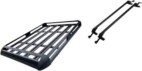 Roof Frame Car Luggage Rack Rack Thickened Aluminum Alloy Roof(Carbon Fiber1) in Kuwait