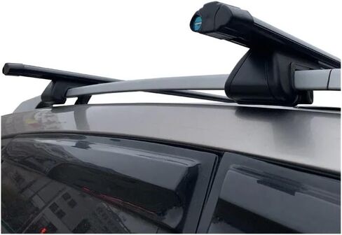 Universal Roof Luggage Rack Frame Crossbar Aluminum Alloy with Lock in Kuwait