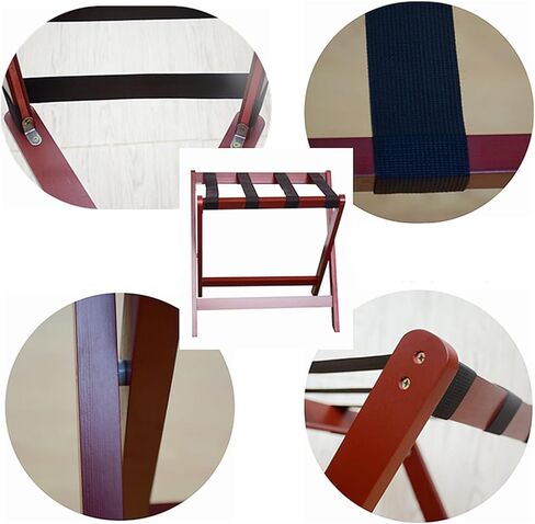 Luggage rack,Wood Color Hotel Luggage Rack for Guest Room Folding Suitcase Rack Collapsible Carry On Holder Bedroom for Bedroom,Guest Room, or Hotel Sturdy Wooden in Kuwait