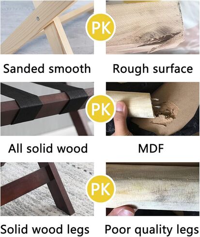 Luggage rack,Wood Color Hotel Luggage Rack for Guest Room Folding Suitcase Rack Collapsible Carry On Holder Bedroom for Bedroom,Guest Room, or Hotel Sturdy Wooden in Kuwait