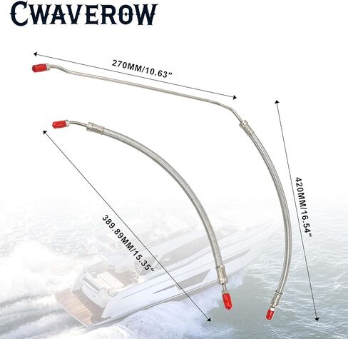Power Trim Tilt Hydraulic Ram Cylinder Hose Kit Compatible with Mercruiser Alpha One Gen I 16-3/16" Gen II & Bravo 1/2/3 Drives Replaces 32-99904 32-864959 32-864960 in Kuwait