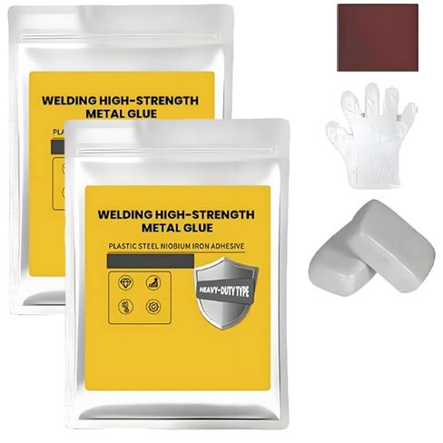 غراء حديد الطين، غراء حديد إصلاح الطين، لاصق معدني عالي القوة للحام، مقاوم للماء للحرارة للمعادن والسيراميك والبلاستيك والخشب (أسود 3 قطع) in Kuwait