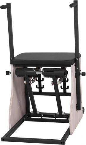 Generic Oak Wood Pilates Chair Pilates Reformer Machine with Resistance Bands and Adjustable Springs Handles Balanced Body Reformer for Home Use Gym Workout Rehabilitation in Saudi Arabia