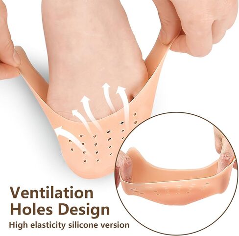 Toe Pads for Pointe Shoes Set (4 Pairs), Breathable Silicone Toe Pads with Holes & Soft Fabric Ballet Toe Pads, Gel Pointe Shoe Toe Pad Cushion Protectors for Dancers & High Heels Relief in Kuwait