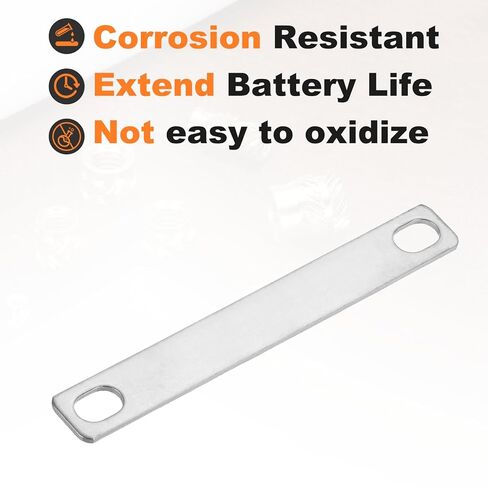 MECCANIXITY 8 Pcs Bus Bars Connector Bus Bar, Hole Spacing 2.76" Thickness 1.5MM Nickel-Plated Surface for Lithium Battery 3.2V 50Ah 100Ah 280Ah LiFePO4 Cells, Silver in Saudi Arabia