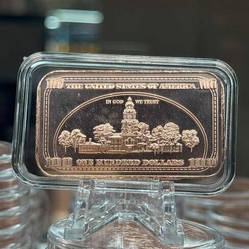 20 Count x 1 oz Copper $100 Bars w/ 1 Tube for Easy Storage in Saudi Arabia