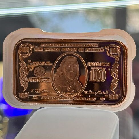 20 Count x 1 oz Copper $100 Bars w/ 1 Tube for Easy Storage in Saudi Arabia