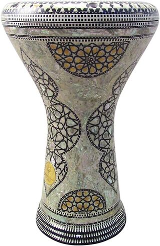 Gawharet El Fan 17" Mother of Pearl Darbuka"Yellow Wisdom" Darbuka Drum Percussion in Kuwait