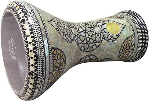 Gawharet El Fan 17" Mother of Pearl Darbuka"Yellow Wisdom" Darbuka Drum Percussion in Kuwait