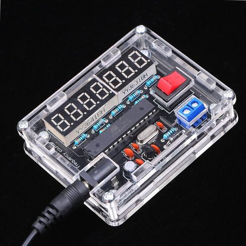 Frequency Meter,10MHz Frequency Meter DIY Kit Frequency Counter AVR Frequency with Shell Counter Cymometer Frequency Measurement 0.000 001Hz Resolution in Saudi Arabia