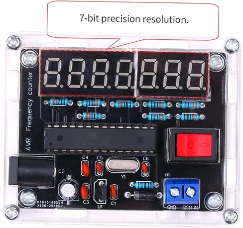 Frequency Meter,10MHz Frequency Meter DIY Kit Frequency Counter AVR Frequency with Shell Counter Cymometer Frequency Measurement 0.000 001Hz Resolution in Saudi Arabia