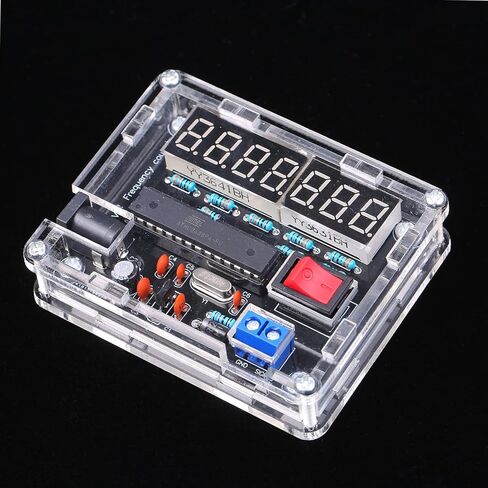 Frequency Meter,10MHz Frequency Meter DIY Kit Frequency Counter AVR Frequency with Shell Counter Cymometer Frequency Measurement 0.000 001Hz Resolution in Saudi Arabia