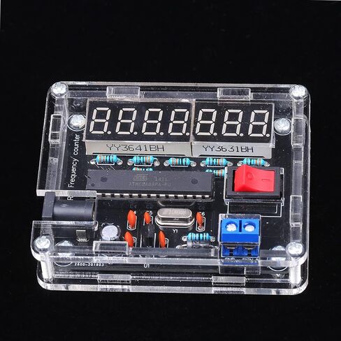Frequency Meter,10MHz Frequency Meter DIY Kit Frequency Counter AVR Frequency with Shell Counter Cymometer Frequency Measurement 0.000 001Hz Resolution in Saudi Arabia