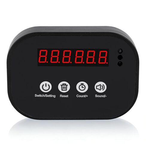 JIAWANSHUN Wireless LED Digital Counter, 999999 Piece Count,Rechargeable Infrared Counter with 19.5 Inch Sensor Distance, Preset Alarm, Daily/Cumulative Count for Conveyors & Fitness in Saudi Arabia