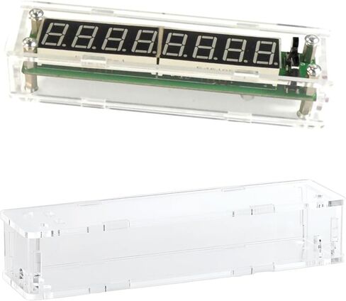 1 Set Transparent Acrylic Protective Case for PLJ-8LED-H Frequency Counter Module 0.1MHz–1000MHz Display in Saudi Arabia