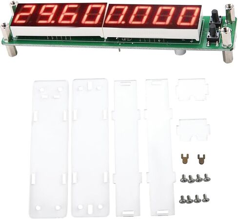 1 Set Transparent Acrylic Protective Case for PLJ-8LED-H Frequency Counter Module 0.1MHz–1000MHz Display in Saudi Arabia