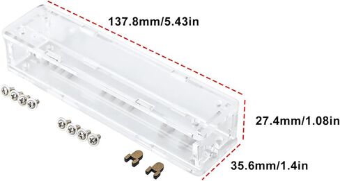 1 Set Transparent Acrylic Protective Case for PLJ-8LED-H Frequency Counter Module 0.1MHz–1000MHz Display in Saudi Arabia