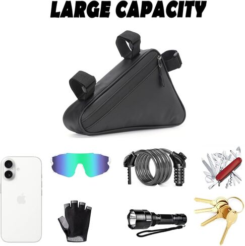 ITSCOOL حقيبة تخزين إطار الدراجة مقاومة للماء للدراجات مثلث الحقيبة العلوي أنبوب دراجة حقيبة أداة الملحقات لدراجة الطريق الجبلية MTB in Kuwait