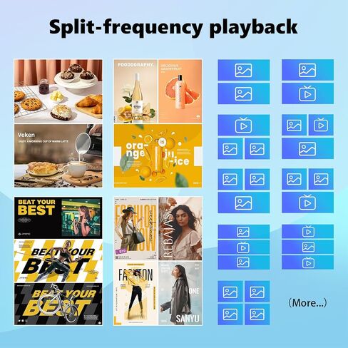 43 inch Outdoor Digital Signage Display, FHD 1800Nit LCD Screen, IP55 Waterproof, Rechargeable 10h Battery, USB/WiFi Portable Movable Display Kiosk, Split Screen Playback, Auto-Brightness, Android OS in Saudi Arabia
