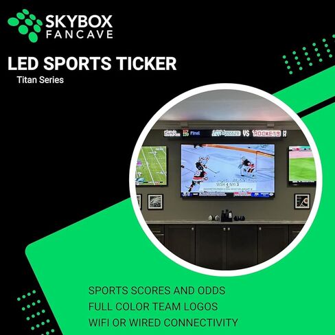 لافتة شريط رياضية LED من سلسلة Titan | لوحة النتائج المباشرة | للإنسان الكهوف والمكاتب والشركات | 78 بوصة الطول in Kuwait