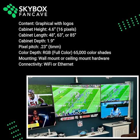 لافتة شريط رياضية LED من سلسلة Titan | لوحة النتائج المباشرة | للإنسان الكهوف والمكاتب والشركات | 78 بوصة الطول in Kuwait