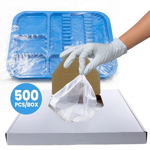 Dental Tray Covers 500 Count, Clear Disposable Plastic Tray Sleeves, 10.5 x 14 in, Barrier Covers for Dental Instrument Trays in Saudi Arabia