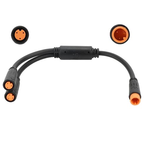 كابل EBIKE 2 دبوس؛ سلك تمديد 1T2 Y-Splitter للدراجة الإلكترونية، نوع جوليت، مناسب لمفتاح قطع الفرامل، المصباح الأمامي، الخانق، أجهزة استشعار مساعدة الدواسة، 7.9 بوصة، تصميم مقاوم للماء in Kuwait