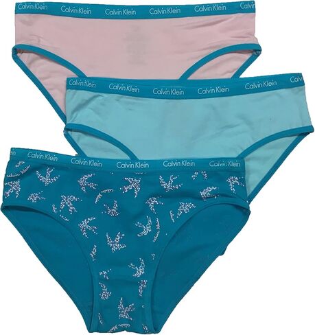Calvin Klein Big Girls' Ck 3 Pack Chrome Fashion Bikini Briefs in Saudi Arabia